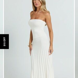 Showpo White Strapless Dress NWT